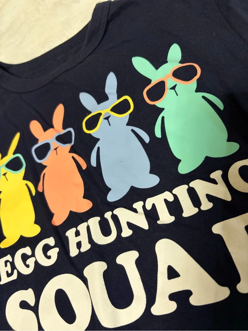 The Children's Place Navy 'Egg Hunting Squad' Bunny Graphic Tee